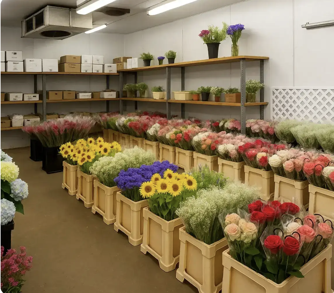 Floral wholesale cold room